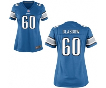 Women's Nike Detroit Lions #60 Graham Glasgow Light Blue Team Color NFL Jersey