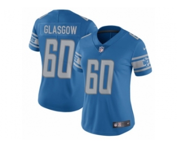 Women's Nike Detroit Lions #60 Graham Glasgow Vapor Untouchable Limited Light Blue Team Color NFL Jersey