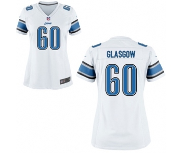 Women's Nike Detroit Lions #60 Graham Glasgow White NFL Jersey