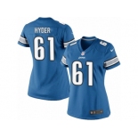 Women's Nike Detroit Lions #61 Kerry Hyder Limited Light Blue Team Color NFL Jersey