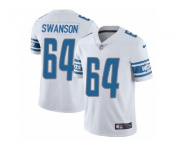 Women's Nike Detroit Lions #64 Travis Swanson Vapor Untouchable Limited White NFL Jersey