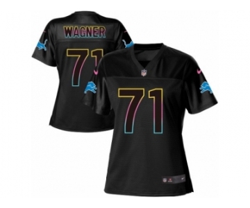 Women's Nike Detroit Lions #71 Ricky Wagner Game Black Fashion NFL Jersey