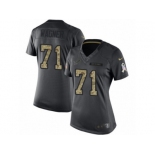 Women's Nike Detroit Lions #71 Ricky Wagner Limited Black 2016 Salute to Service NFL Jersey