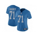 Women's Nike Detroit Lions #71 Ricky Wagner Limited Blue Alternate NFL Jersey