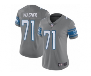 Women's Nike Detroit Lions #71 Ricky Wagner Limited Steel Rush NFL Jersey