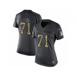 Women's Nike Detroit Lions #71 Riley Reiff Limited Black 2016 Salute to Service NFL Jersey