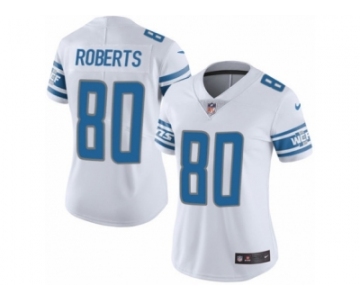 Women's Nike Detroit Lions #80 Michael Roberts Limited White NFL Jersey