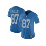 Women's Nike Detroit Lions #87 Darren Fells Limited Blue Alternate NFL Jersey