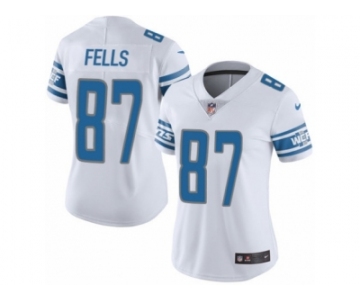 Women's Nike Detroit Lions #87 Darren Fells Limited White NFL Jersey