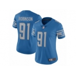 Women's Nike Detroit Lions #91 A'Shawn Robinson Vapor Untouchable Limited Light Blue Team Color NFL Jersey