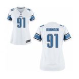 Women's Nike Detroit Lions #91 A'Shawn Robinson White NFL Jersey