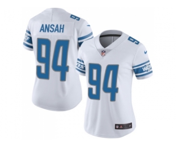 Women's Nike Detroit Lions #94 Ziggy Ansah White Stitched NFL Limited Jersey