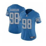 Women's Nike Detroit Lions #98 Damon Harrison Blue Team Color Vapor Untouchable Limited Player NFL Jersey