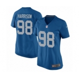 Women's Nike Detroit Lions #98 Damon Harrison Game Blue Alternate NFL Jersey