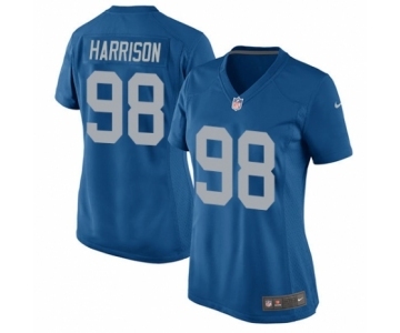 Women's Nike Detroit Lions #98 Damon Harrison Game Blue Alternate NFL Jersey