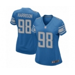 Women's Nike Detroit Lions #98 Damon Harrison Game Blue Team Color NFL Jersey