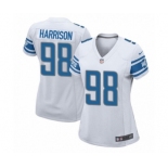 Women's Nike Detroit Lions #98 Damon Harrison Game White NFL Jersey