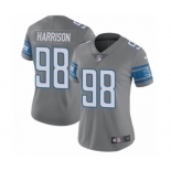 Women's Nike Detroit Lions #98 Damon Harrison Limited Steel Rush Vapor Untouchable NFL Jersey