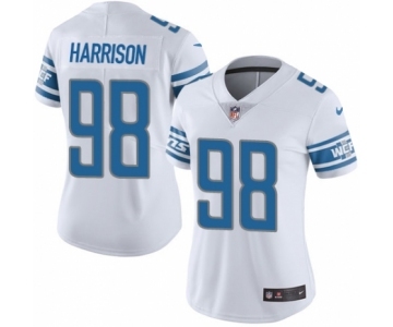 Women's Nike Detroit Lions #98 Damon Harrison White Vapor Untouchable Limited Player NFL Jersey