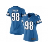 Women's Nike Detroit Lions #98 Devin Taylor Limited Light Blue Team Color NFL Jersey