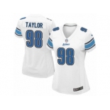 Women's Nike Detroit Lions #98 Devin Taylor Limited White NFL Jersey