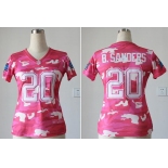 nike women nfl jersey detroit lions #20 sanders pink[fashion camo]