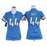 nike women nfl jersey detroit lions #44 jahvid best blue[nike]