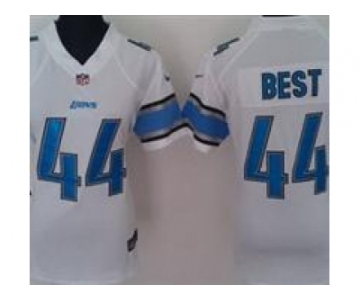 nike women nfl jersey detroit lions #44 jahvid best white[nike]