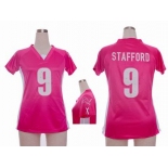 nike women nfl jersey detroit lions #9 stafford pink[draft him ii top]