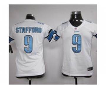 nike women nfl jersey detroit lions #9 stafford white[nike]