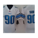 nike women nfl jersey detroit lions #90 ndamukong suh white[nike]