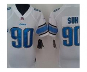 nike women nfl jersey detroit lions #90 ndamukong suh white[nike]