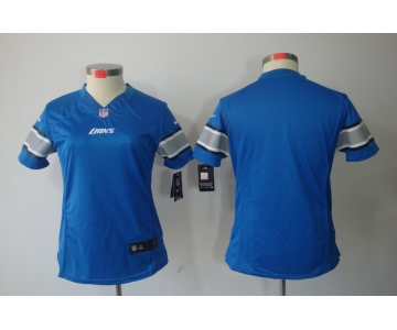 nike women nfl jersey detroit lions blank blue[nike limited]