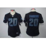 nike women nfl jerseys detroit lions #20 b.sanders black[nike impact limited]