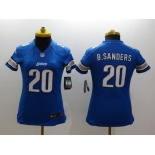 nike women nfl jerseys detroit lions #20 b.sanders blue[nike]