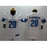 nike women nfl jerseys detroit lions #20 b.sanders white[nike]