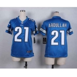 nike women nfl jerseys detroit lions #21 abdullah blue[nike][abdullah]