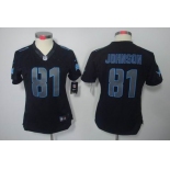 nike women nfl jerseys detroit lions #81 calvin johnson black[nike impact limited]