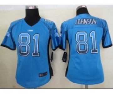 nike women nfl jerseys detroit lions #81 calvin johnson blue[Elite drift fashion]