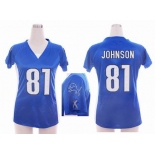 nike women nfl jerseys detroit lions #81 calvin johnson blue[draft him ii top]