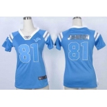 nike women nfl jerseys detroit lions #81 calvin johnson blue[fashion Rhinestone sequins]