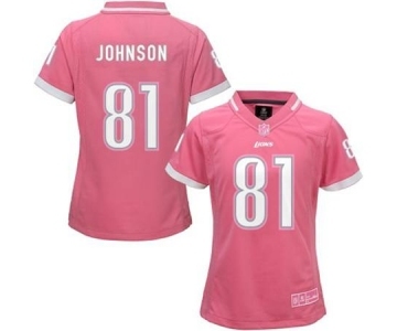 nike women nfl jerseys detroit lions #81 calvin johnson pink[nike 2015]