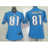 nike women nfl jerseys detroit lions #81 johnson blue[nike]