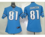 nike women nfl jerseys detroit lions #81 johnson blue[nike]