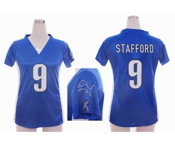 nike women nfl jerseys detroit lions #9 stafford blue[draft him ii top]