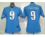 nike women nfl jerseys detroit lions #9 stafford blue[nike]