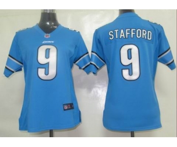 nike women nfl jerseys detroit lions #9 stafford blue[nike]