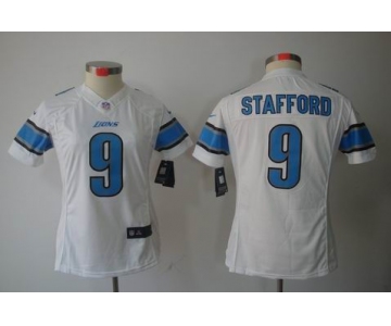 nike women nfl jerseys detroit lions #9 stafford white[nike limited]