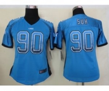 nike women nfl jerseys detroit lions #90 ndamukong suh blue[Elite drift fashion]