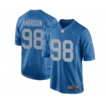 Men's Nike Detroit Lions #98 Damon Harrison Game Blue Alternate NFL Jersey